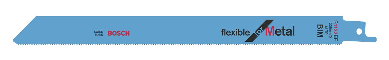 Bosch S 1122 EF Reciprocating Saw Blade - Flexible for Metal - 2 Pieces