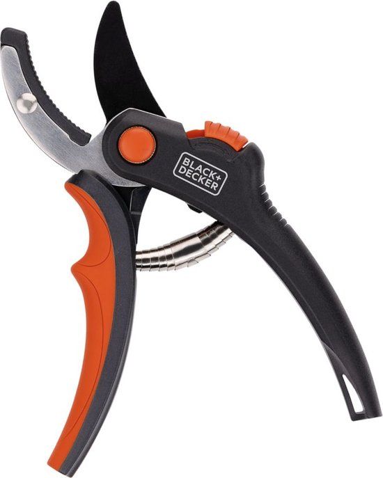 BLACK+DECKER Snoeischaar - 14 Ø Knipcapaciteit - Gehard Stalen Blad - Soft Grip Handvat - 20x6x1.6 CM - Bloemenschaar - Tuinschaar - Heggenschaar