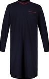 JP 1880 Heren Nachthemd Loungewear Effen Lange Mouwen Donkermarine Maat 4XL