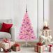 vidaXL - Kunststof - Voorverlichte - Kerstboom - Roze - 120 - cm - PVC