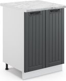Vicco Fame-Line Keukenonderkast – 60 cm, WB Marmer Antraciet landhuis