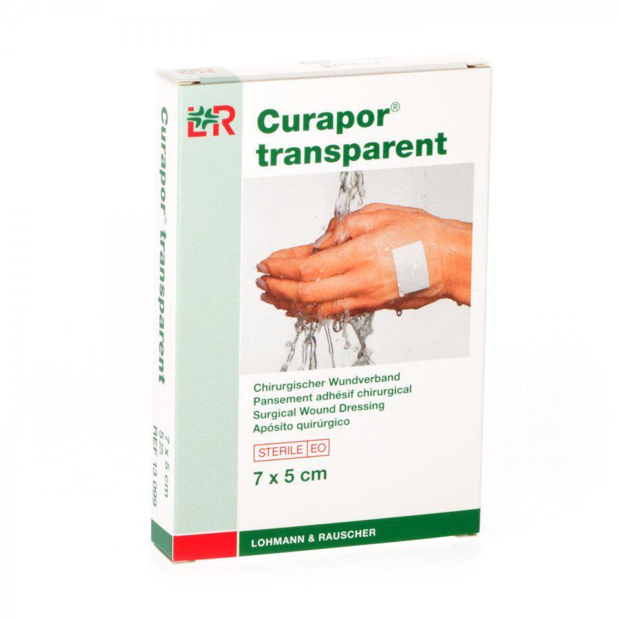 Curapor Transparant 7 cmx 5 cm 5 stuks