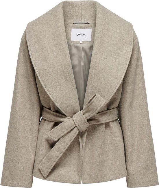 ONLY ONLAUGUSTA LIFE SHORT COAT OTW NOOS 15314352 Fungi - Dames - Maat L - Beige