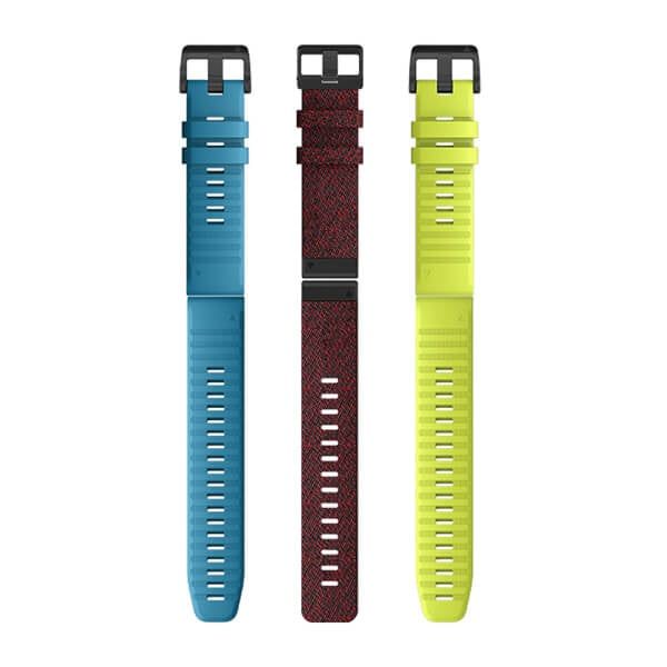 Garmin Quickfit Watch Band - 22mm - Black/Flame Red Silicone
