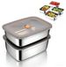 Solidchoice - Boîte de conservation alimentaire en Inox avec couvercle hermétique 1500ml et 1000ml