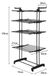 Étagère de séchage, sèche-linge - 4 couches, pliable - Avec roulettes - Pivotant à 360° - Extensible - Aluminium - Noir