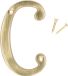 AMIG – Huisnummer C - Gepolijst Messing – 5.5 x 100mm – Schroefbaar