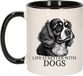 Bellatio Decorations Cadeau mok voor hondenliefhebbers - Cavalier Spaniel - zwart - keramiek - 300 ml