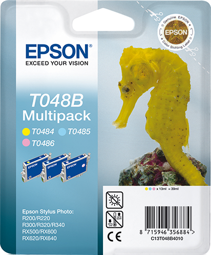 Epson Seahorse Multipack T048B - Inktcartridge - Geel, Lichtmagenta, Lichtcyaan