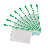 Tarifold Fr 509065-set met 8 hoezen, kunststof, formaat A6, ritssluiting, documentenhoezen, transparant, voor kantoor, reizen, school, huis, kleur groen