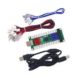 SJ@JX Panda SJ@JX Development Keyboard Encoder Board Game Controller DIY LED Keyboard Development Board Media Music USB Encoder 104/88 Keys Arcade DIY Kit