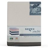 Setex - Fijn flanellen laken met elastiek, behaaglijk zacht, flanel hoeslaken van 100% katoen met elastiek rondom, beddengoed het hele jaar door, laken 100 x 200 cm, naturel