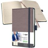 Sigel Conceptum weekagenda - A6 - 2025 (NL/FR/EN/DU) - taupe - hardcover