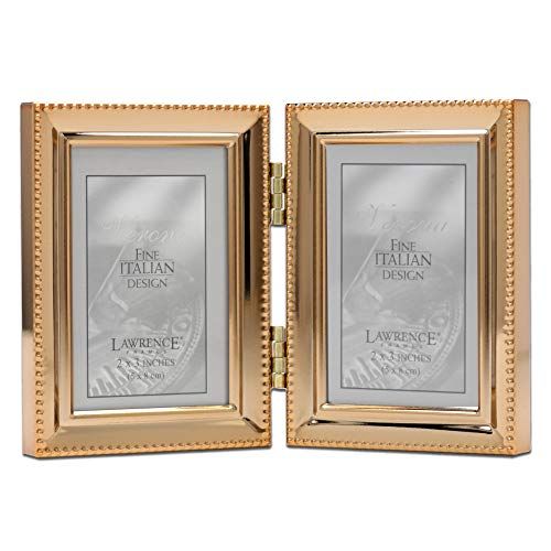 Lawrence Frames Fotolijst - Metaal - Goud - 2.5x3.5 Dubbel