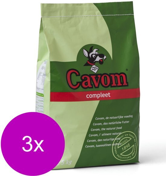 CAVOM Compleet Adult Vlees - Hondenvoer - 3 x 5 kg
