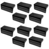 cyclingcolors 10 x afzonderlijke eindkappen van kunststof voor lattenbodem, 53 mm x 8 mm, voor bedden, lattenbodem, Balancella, zwart