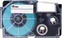 PRINTLINE ruban compatible pour Casio XR-18WE1, 18mm, 8m, texte noir sur fond blanc