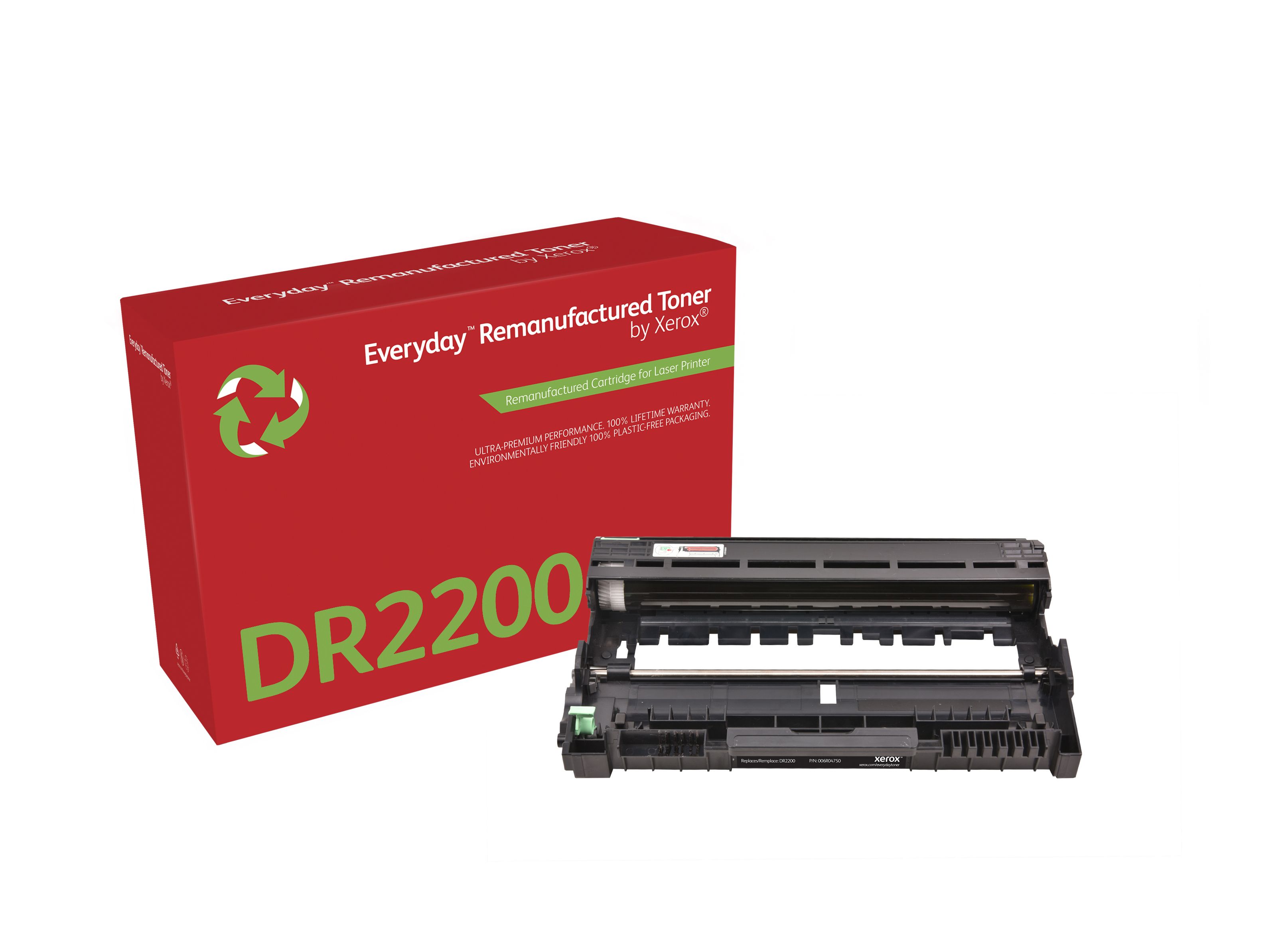 Everyday Remanufactured Drum DR2200 Compatible with Brother Printers - Black - 12000 Pages