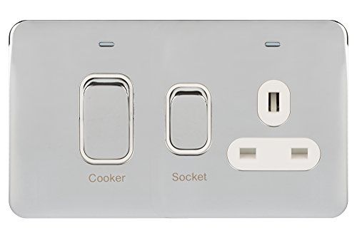 Schneider Electric Lisse Deco - Schroefbesturingseenheid - 45A - Gepolijst chroom/wit