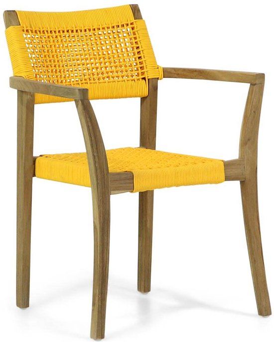 Lifestyle Garden Furniture Lifestyle Dallas Dining Tuinstoel Rope Stapelbaar - Geel