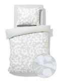 HEMA Housse de couette 140x200/220cm en coton doux à motif feuilles vertes (vert)