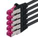 1aTTack.de Cat6a CAT6 5x 10m LAN-netwerkkabel SFTP PIMF 10Gb/s - zwart