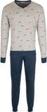 Pastunette - Night Racer - Pyjama - Katoen - Grijs - Maat S