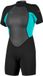 O'Neill 2026 Dames Reactor-2 2mm Rug Ritssluiting Shorty Wetsuit Zwart/Blauw
