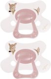 Difrax Fopspeen Natural - 18+ Maanden - Hert - Roze - 2 Stuks