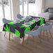 Bonamaison Tafelkleed, Anti-Mold, Sneldrogend, Waterdicht, 100% Polyester Tafellaken, Neon groene rook, 140 x 200 Cm