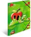 HERMA mappen A3 appelgroen set, 3-delig, hoekmappen van karton met kleutermotief, elastische band, binnenkleppen en binnenprint voor jongens, meisjes en kinderen