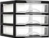 Plasticforte Ladeblokje/bureau organizer 3x lades - Zwart