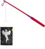 Merkloos Lampionstokje 40 cm - met spook lampion - zwart - H22 cm - Sint Maarten