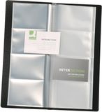 Q-CONNECT visitekaartenmap | Ft 11 x 26 cm | voor 160 kaarten | zwart
