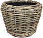 Van der Leeden Planten/bloemen mand - rotan - gevlochten riet - D57 x H43 cm - drypot - plantenpot - plantenmand - nestbaar