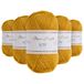 Utopia Crafts JOY DK Breigaren 5 x 50 g - 100% acryl (mosterd geel)
