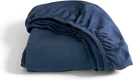 Cinderella Hoeslaken Jersey Blauw 90x200 cm