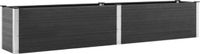 vidaXL Verhoogde Plantenbak 200x50x54 cm Staal Grijs