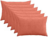 vidaXL - Kussensloop - 6 stuks - ALMELO - Rood-oranje - 50 x 70 cm - Corduroy