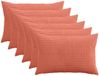 vidaXL - Kussensloop - 6 stuks - ALMELO - Rood-oranje - 50 x 70 cm - Corduroy