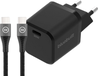 BlueBuilt Power Delivery Charger 30W + USB C Cable 1.5m Nylon Black