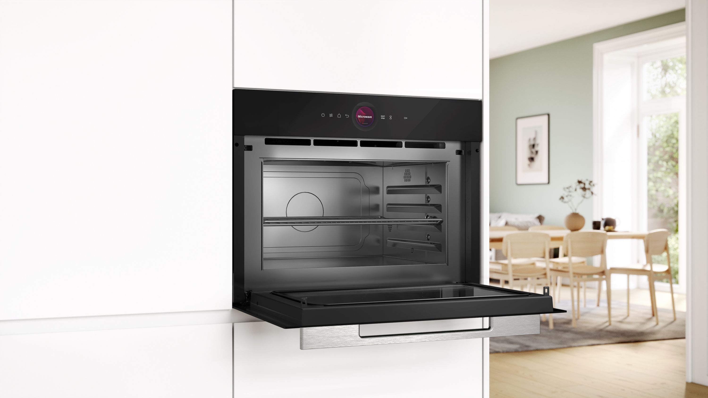 Bosch Serie 8 CEG732XB1 Inbouw Magnetron met Grill - Zwart - 36L