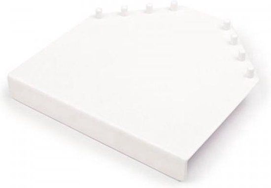 Vitility Snijplank - Wit - Zeshoekig - Anti-slip - Antibacterieel - Met opstaande randen