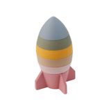 Tickit Silisoft Stapelbare Raket (Aarde Kleuren), Pk6