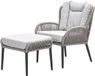 Garden Impressions Bentong loungestoel incl voetenbank - taupe