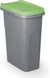 CASARIA Vuilnisbak - 25l Afvalscheiding 39x24x51cm - Grijs Groen