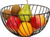 Merkloos Metalen fruitmand/fruitschaal zwart rond 25 cm