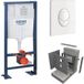 Grohe Bâti-support WC Solido avec plaque de commande blanche – Habillage Wedi I-board – Installation rapide – Capacité 400 kg