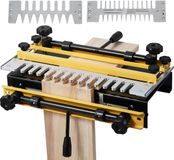 VEVOR Dovetail Jig, 310 mm Breedte, Dove Tailing Router Jigs met 4 Router Bits & 6 Templates, Precise Alignement Dove Tail Jig, Mortise en Tenon Houtbewerkingsgereedschap voor Meubel- en Houtkastenbouw