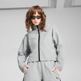 PUMA DARE TO Oversized afritsbare geweven jack voor Dames, Grijs, Maat XL
